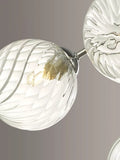 Där Izzy twisted glass ceiling light clear polished chrome - British product
