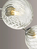 Där Izzy twisted glass ceiling light clear polished chrome - British product