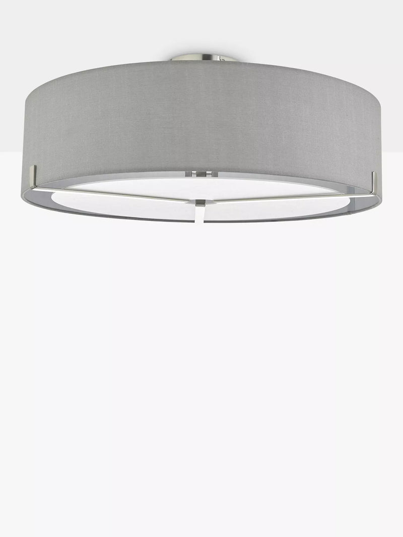 Där diffuser semi flush ceiling light satin chrome, imported from the UK