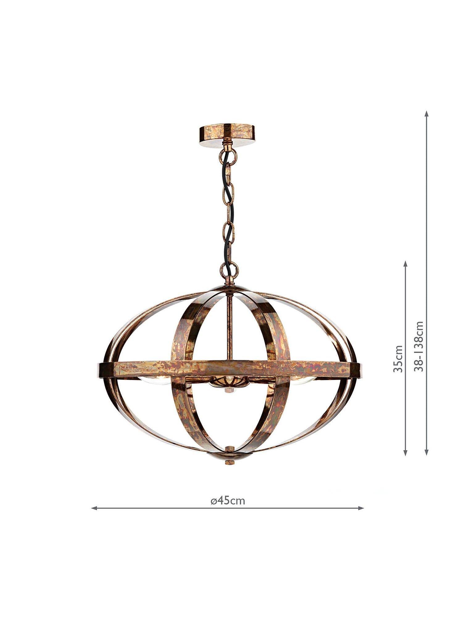 Där Circle Pendant Light metal 35x45x45cm (British brand)