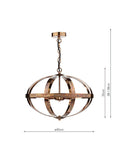 Där Circle Pendant Light metal 35x45x45cm (British brand)