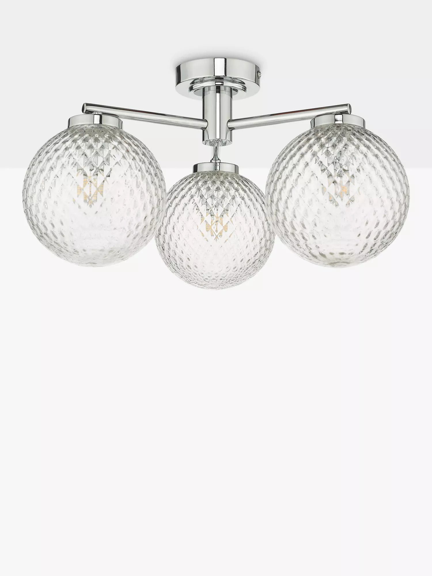 Där Wayne semi flush ceiling light polished chrome - British product