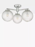 Där Wayne semi flush ceiling light polished chrome - British product