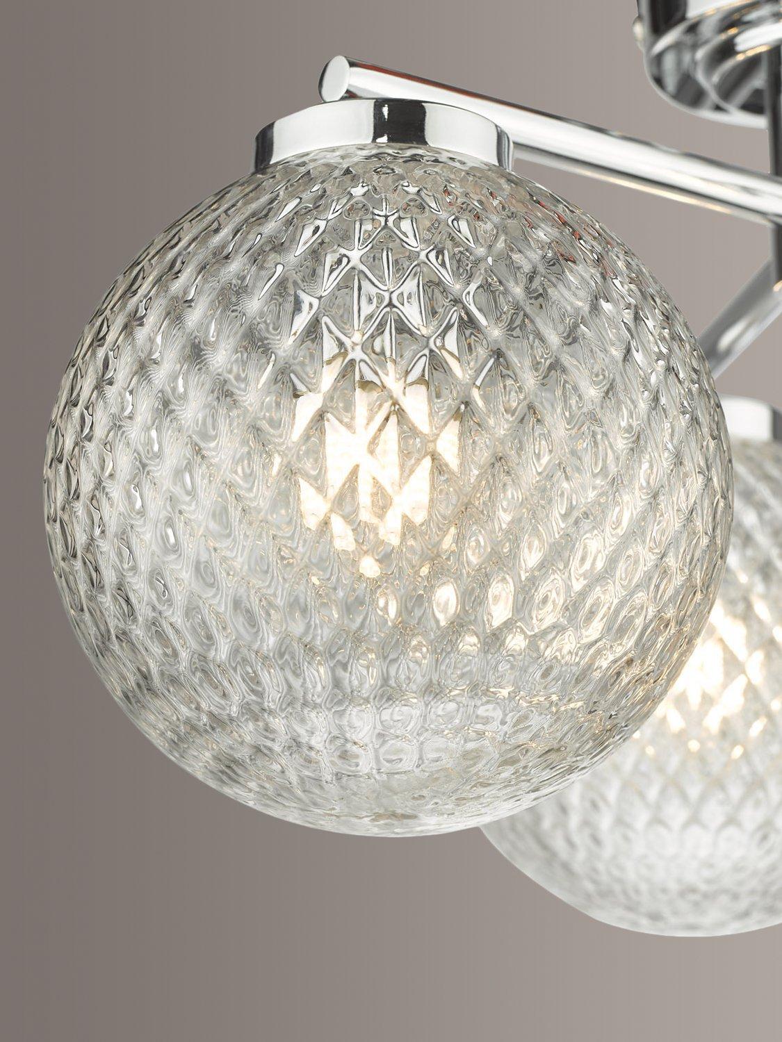 Där Wayne semi flush ceiling light polished chrome - British product