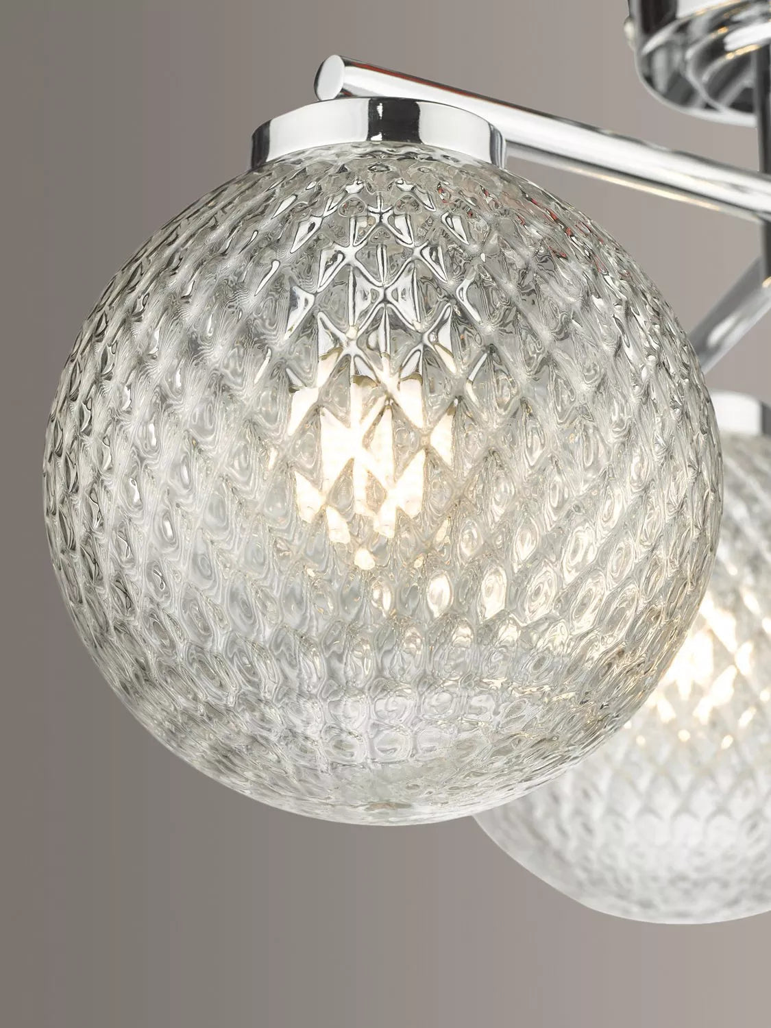 Där Wayne semi flush ceiling light polished chrome - British product