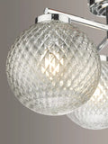 Där Wayne semi flush ceiling light polished chrome - British product