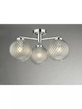 Där Wayne semi flush ceiling light polished chrome - British product