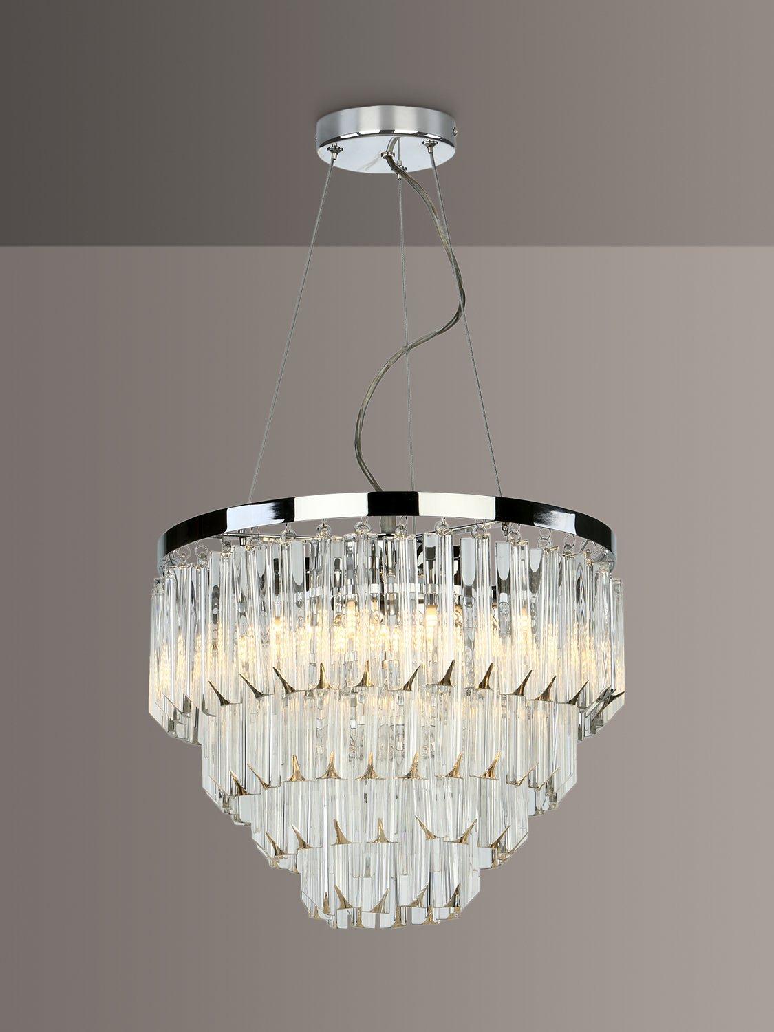 Art-Deco Crystal Chandelier Ceiling Light with Adjustable Height