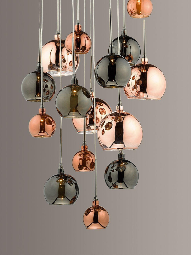 Där Aurellia 15 pendant cluster ceiling light copper bronze, imported from the UK