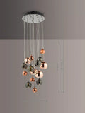 Där Aurellia 15 Pendant Cluster Ceiling Light, Copper/Bronze