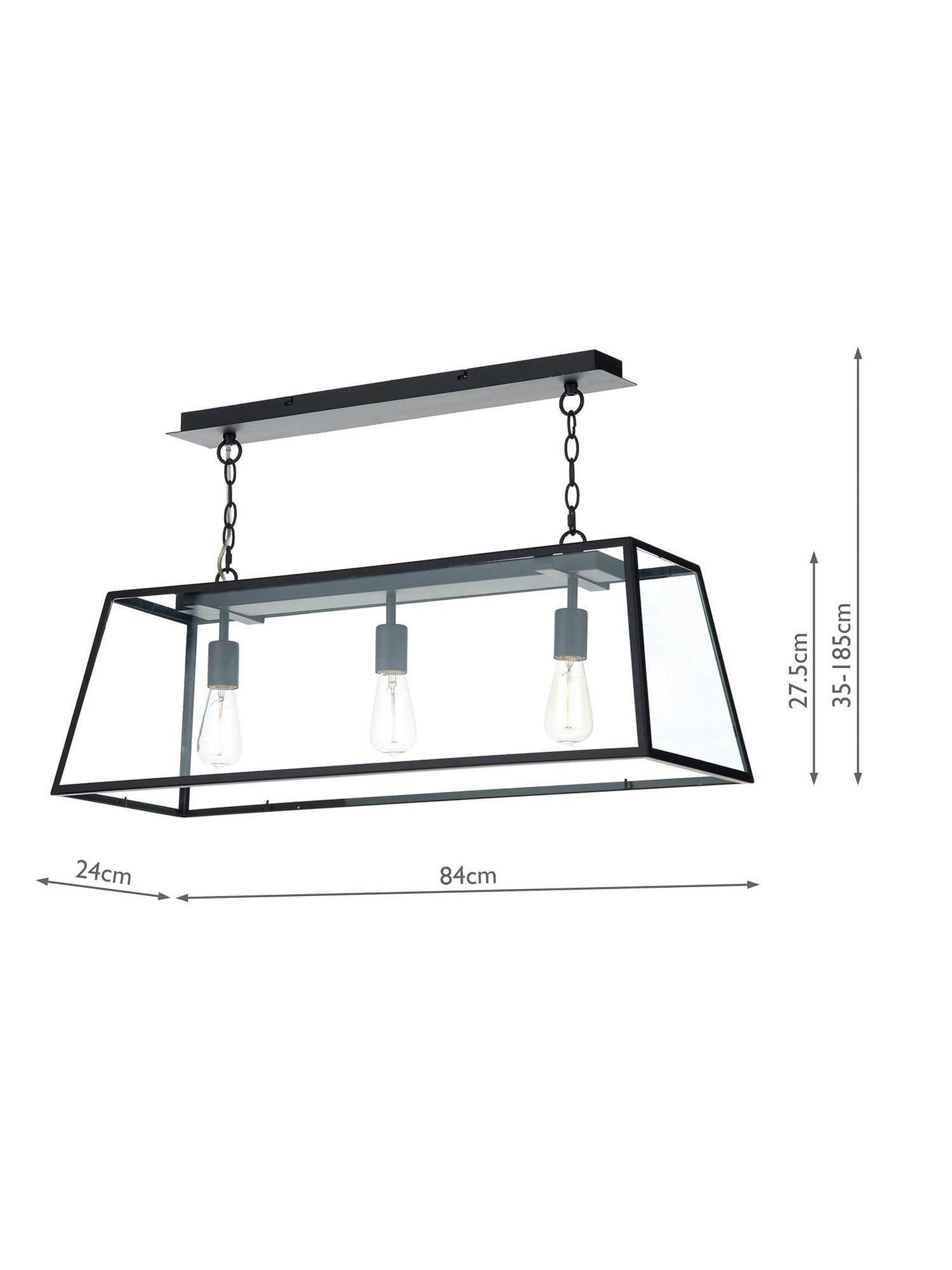Där Academy 3 Light Bar Ceiling Light - British product