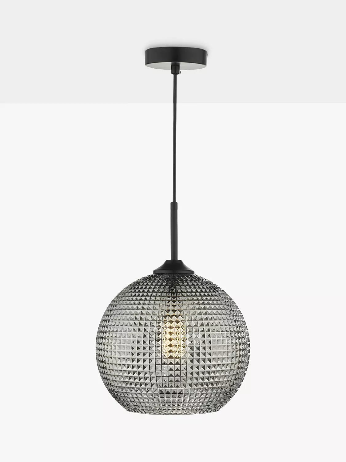 Där Soren textured glass ceiling light smoke finish (British brand)