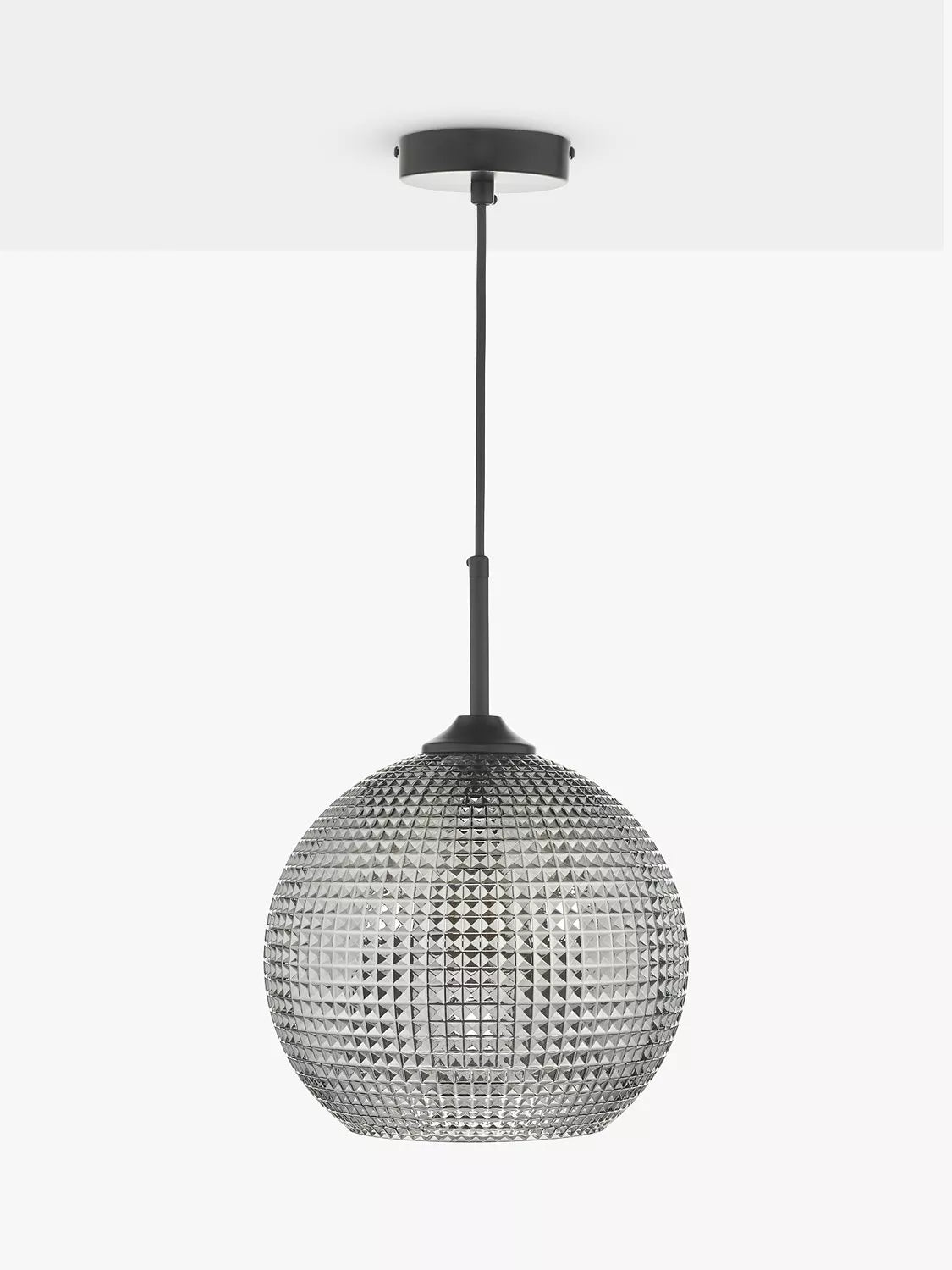 Där Soren textured glass ceiling light smoke finish (British brand)
