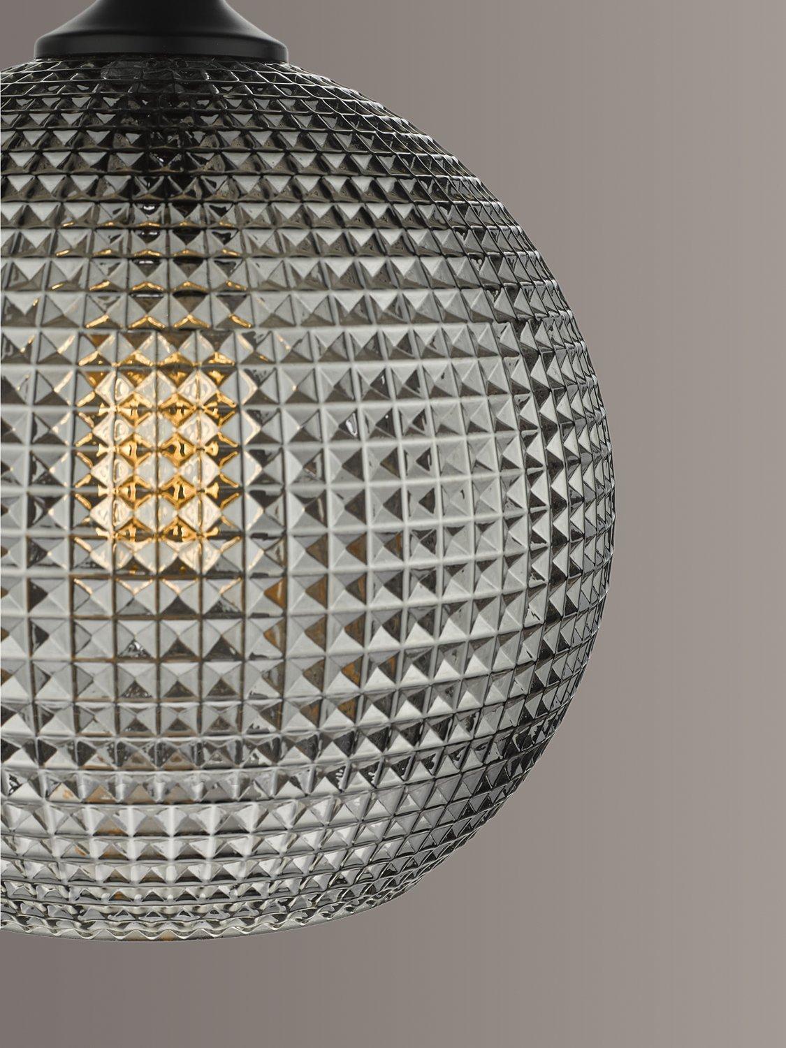 Där Soren textured glass ceiling light smoke finish (British brand)