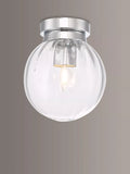 Där bathroom ceiling light clear polished chrome semi flush, UK version