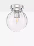 Där bathroom ceiling light clear polished chrome semi flush, UK version