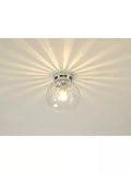 Där bathroom ceiling light clear polished chrome semi flush, UK version