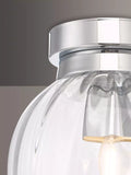 Där bathroom ceiling light clear polished chrome semi flush, UK version