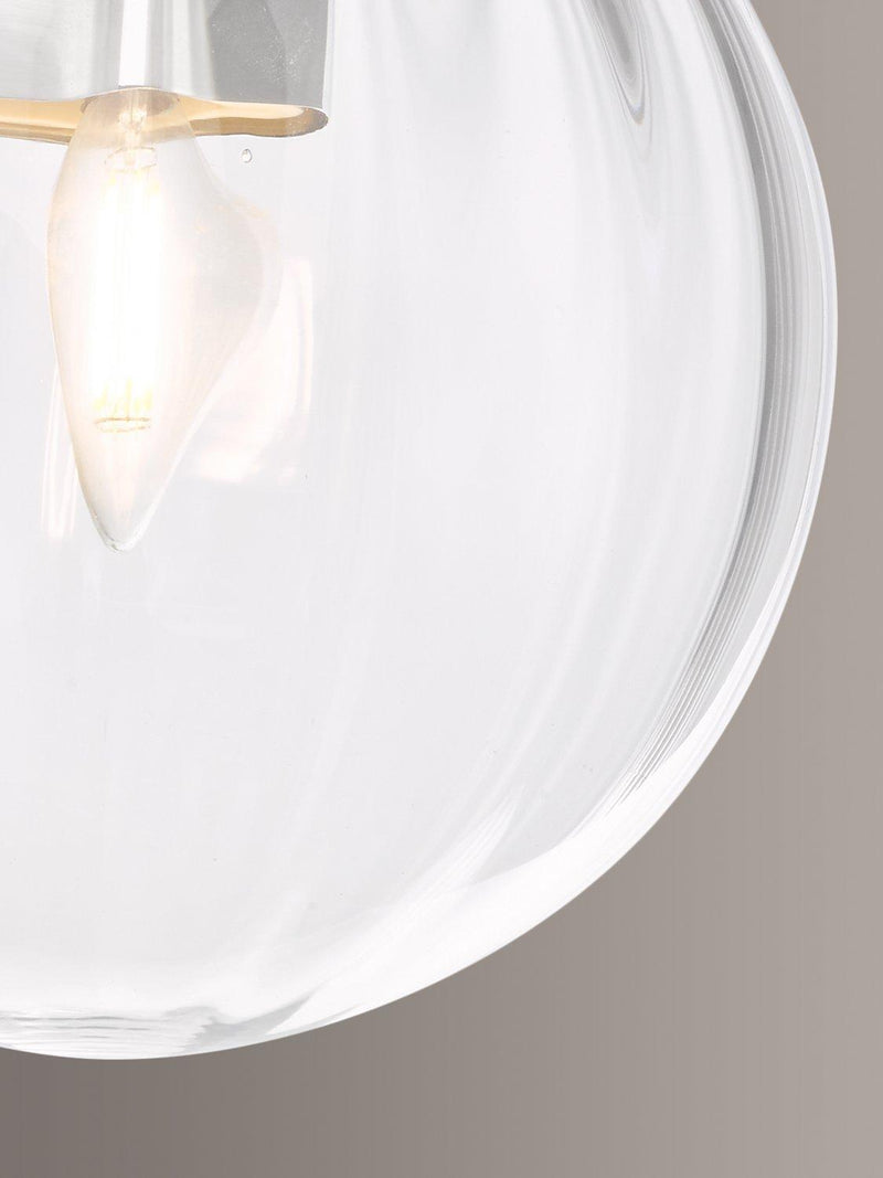 Där bathroom ceiling light clear polished chrome semi flush, UK version