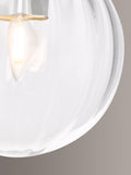 Där bathroom ceiling light clear polished chrome semi flush, UK version