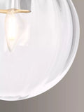 Där bathroom ceiling light clear polished chrome semi flush, UK version