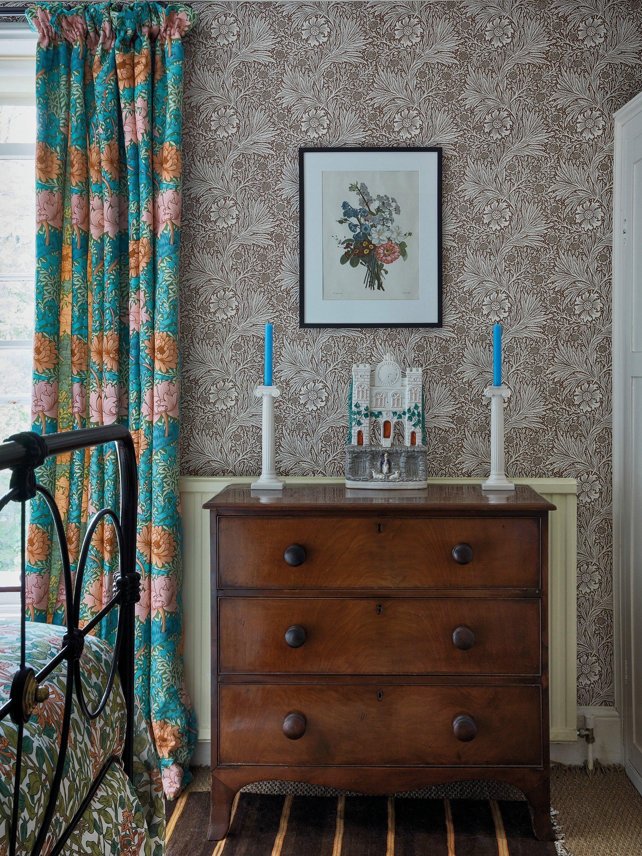 Morris & Co Chrysanthemum furnishing fabric - British product