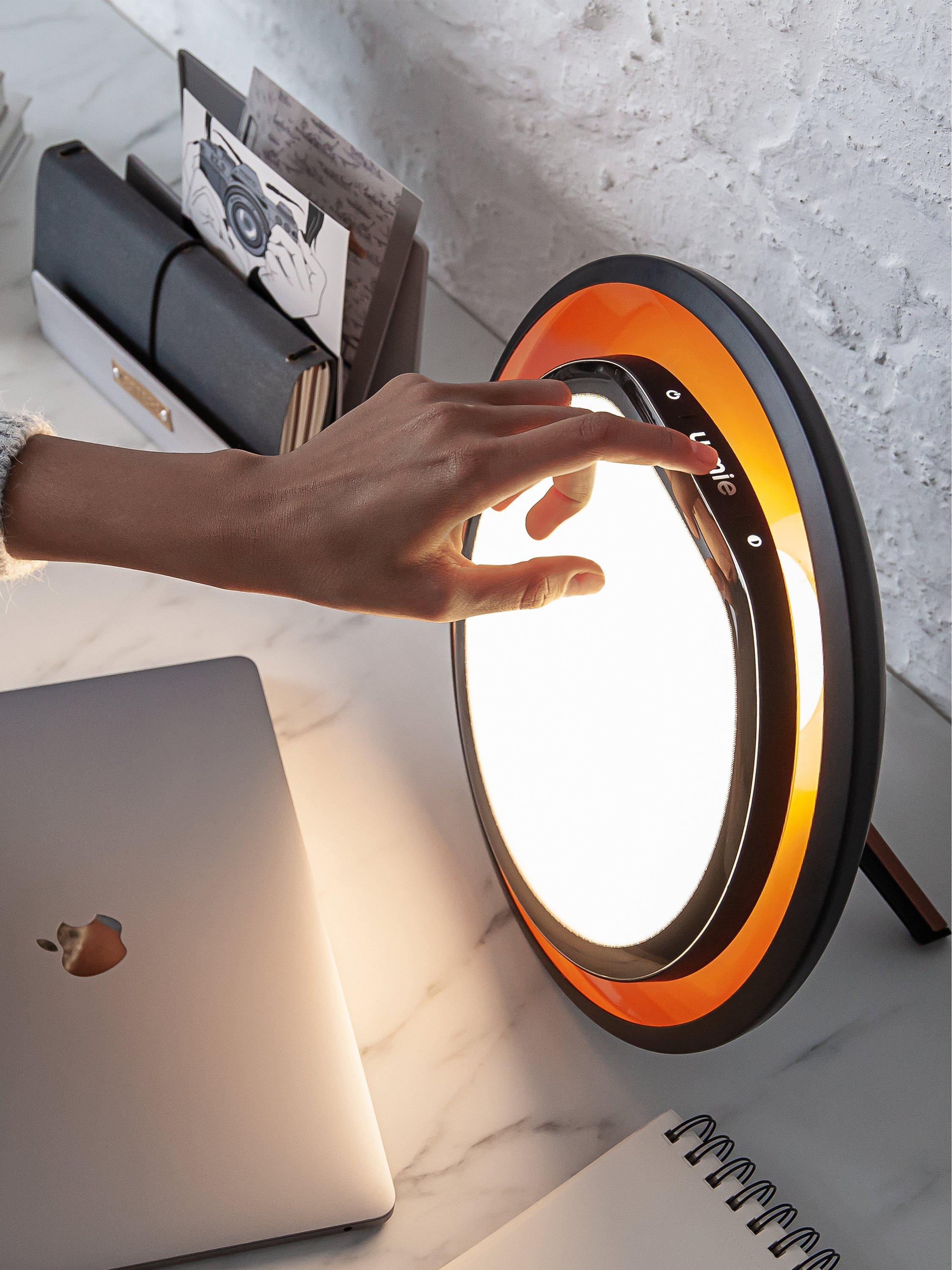 Lumie Halo light therapy lamp with touch control, imported from the UK