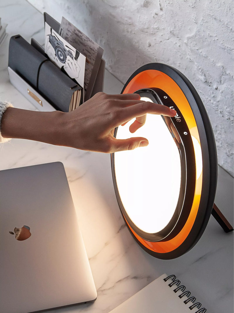 Lumie Halo light therapy lamp with touch control, imported from the UK