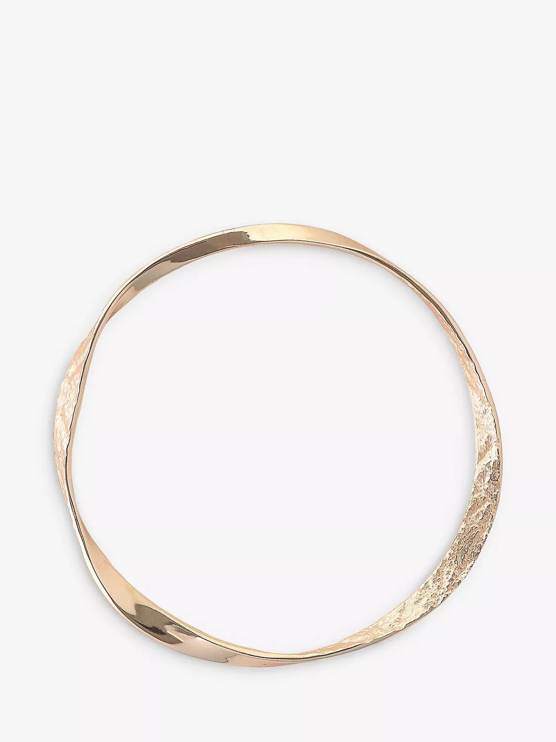 Tutti & Co textured twist bangle gold plated brass - British product