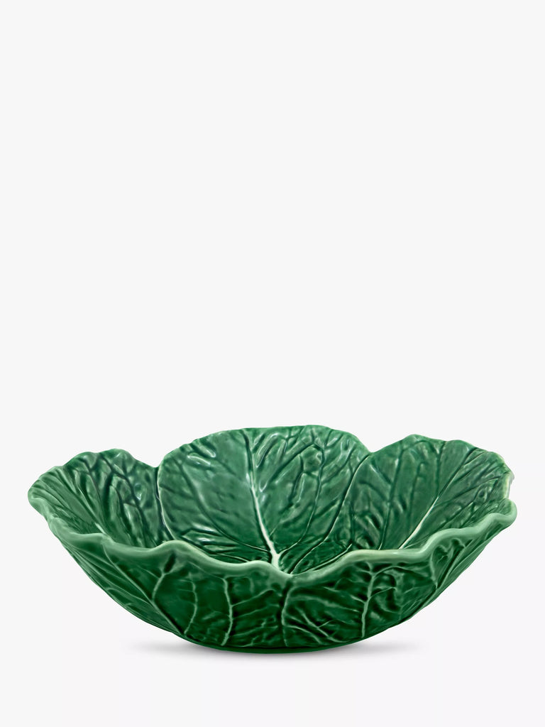 Bordallo Pinheiro Cabbage Earthenware Serving Bowl, 29cm, Green