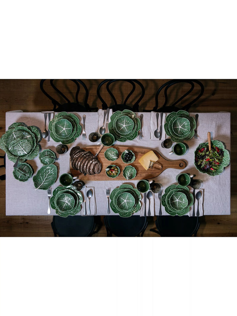 Bordallo Pinheiro cabbage earthenware dinner plate 26.5cm - British product