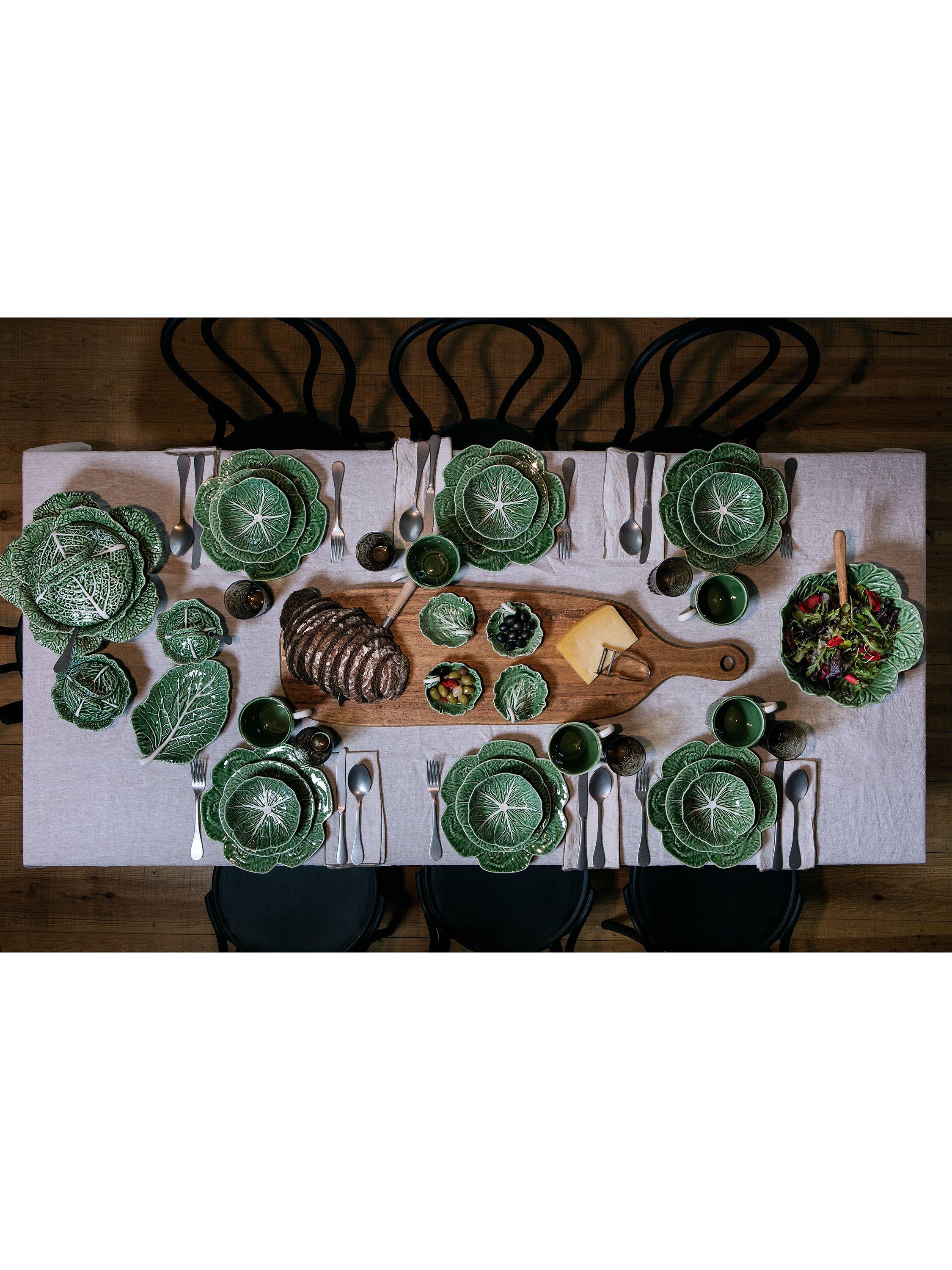 Bordallo Pinheiro cabbage earthenware dinner plate 26.5cm - British product