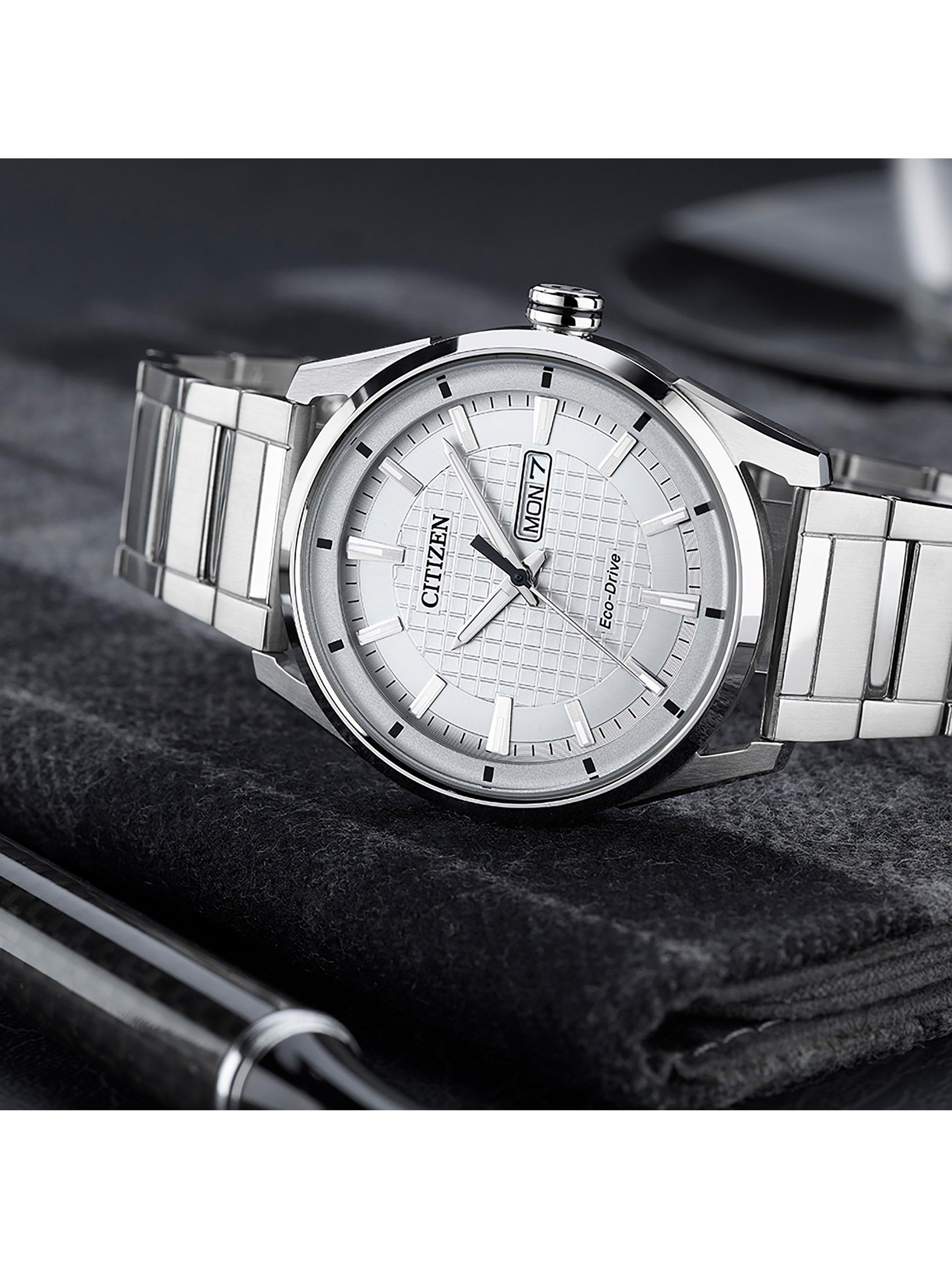 Citizen Eco-Drive watch silver dial 42mm - British product