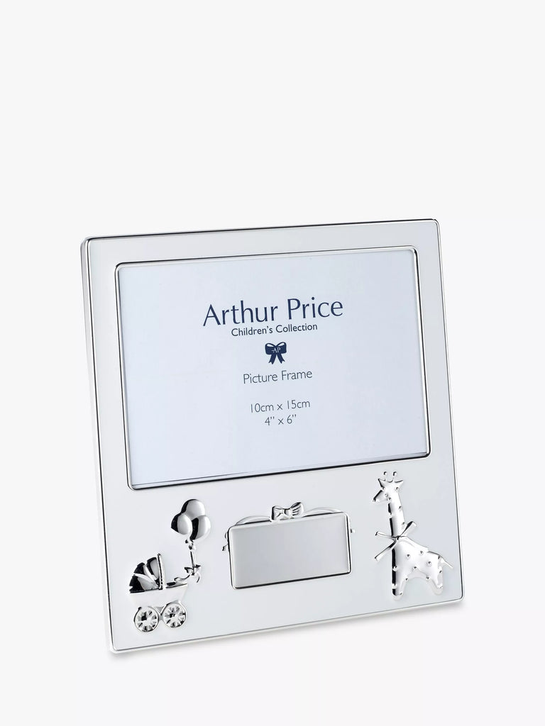 Arthur Price Giraffe and Pram Photo Frame, 6 x 4"