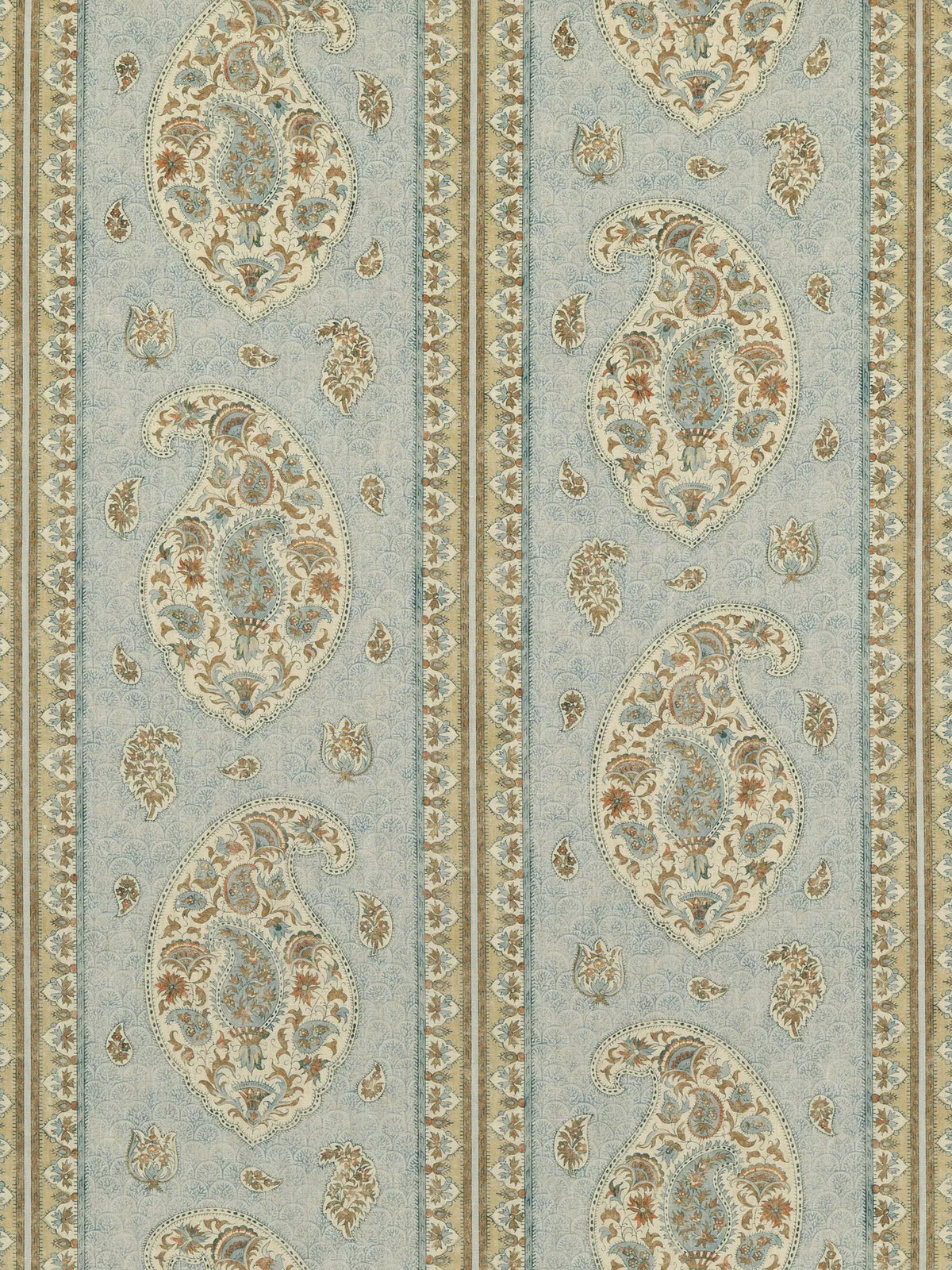 GP & J Baker Coromandel linen furnishing fabric paisley (British brand)