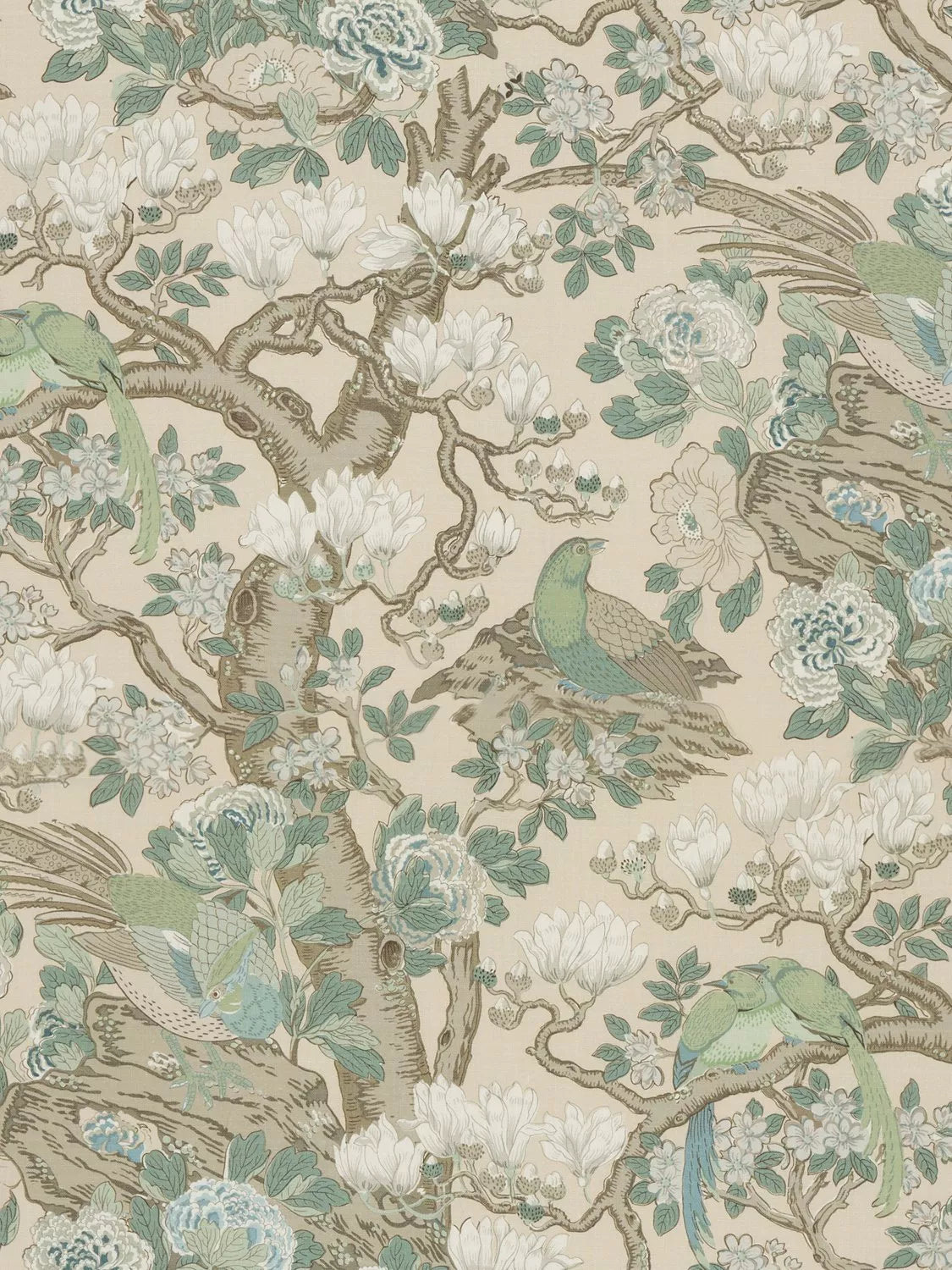 GP & J Baker Rockbird furnishing fabric linen - British product