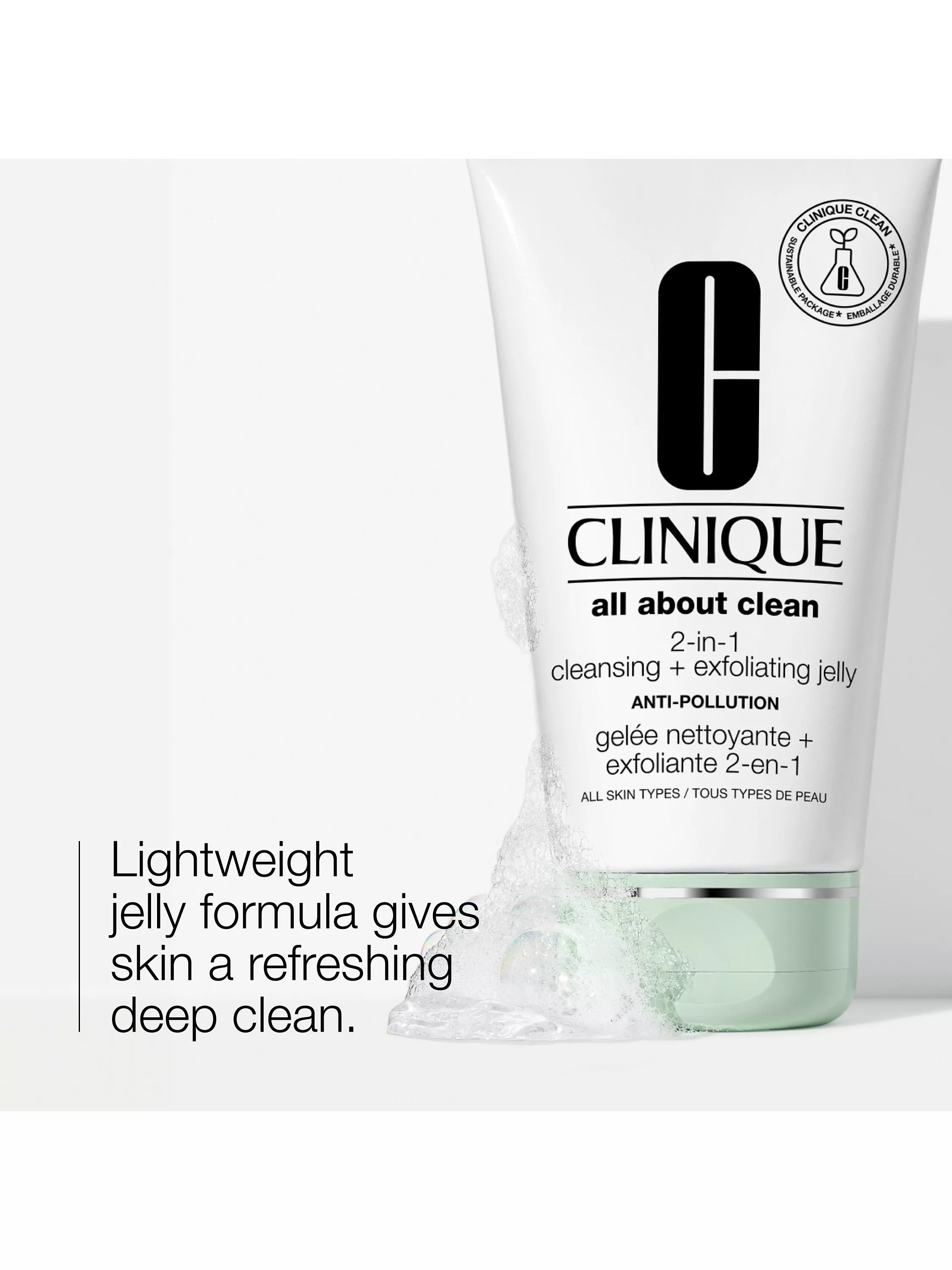 Clinique 2-in-1 Cleansing and Exfoliating Jelly 150ml, UK version