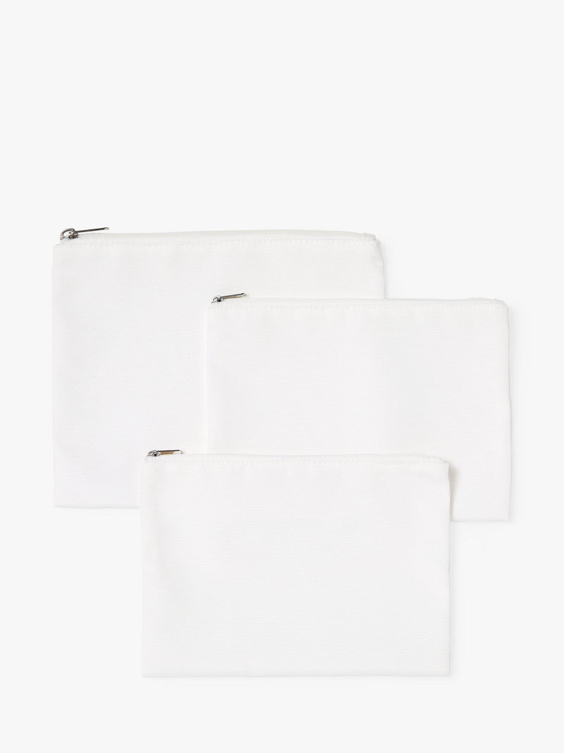 Cricut white canvas cosmetic bag blank, medium and large sizes, UK version