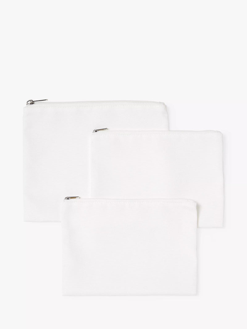 Cricut white canvas cosmetic bag blank, medium and large sizes, UK version