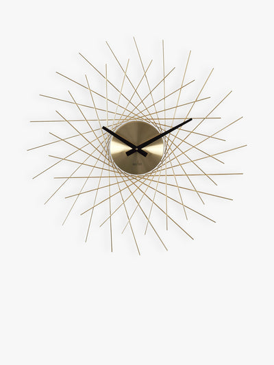 Solstråle-inspirert metall analog kvartsklokke 49cm
