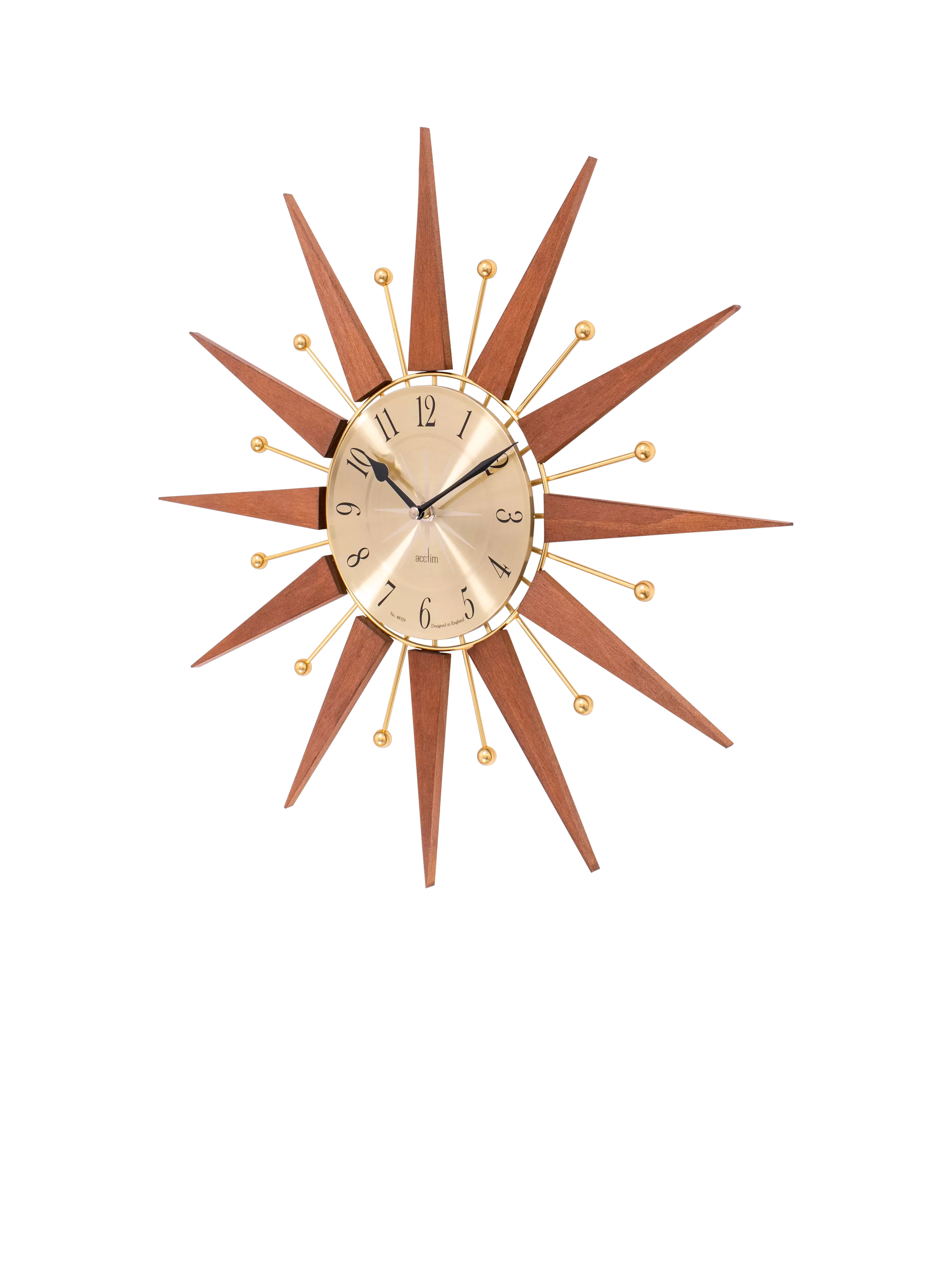 Acctim wall clock Woolcot natural 49cm - British product