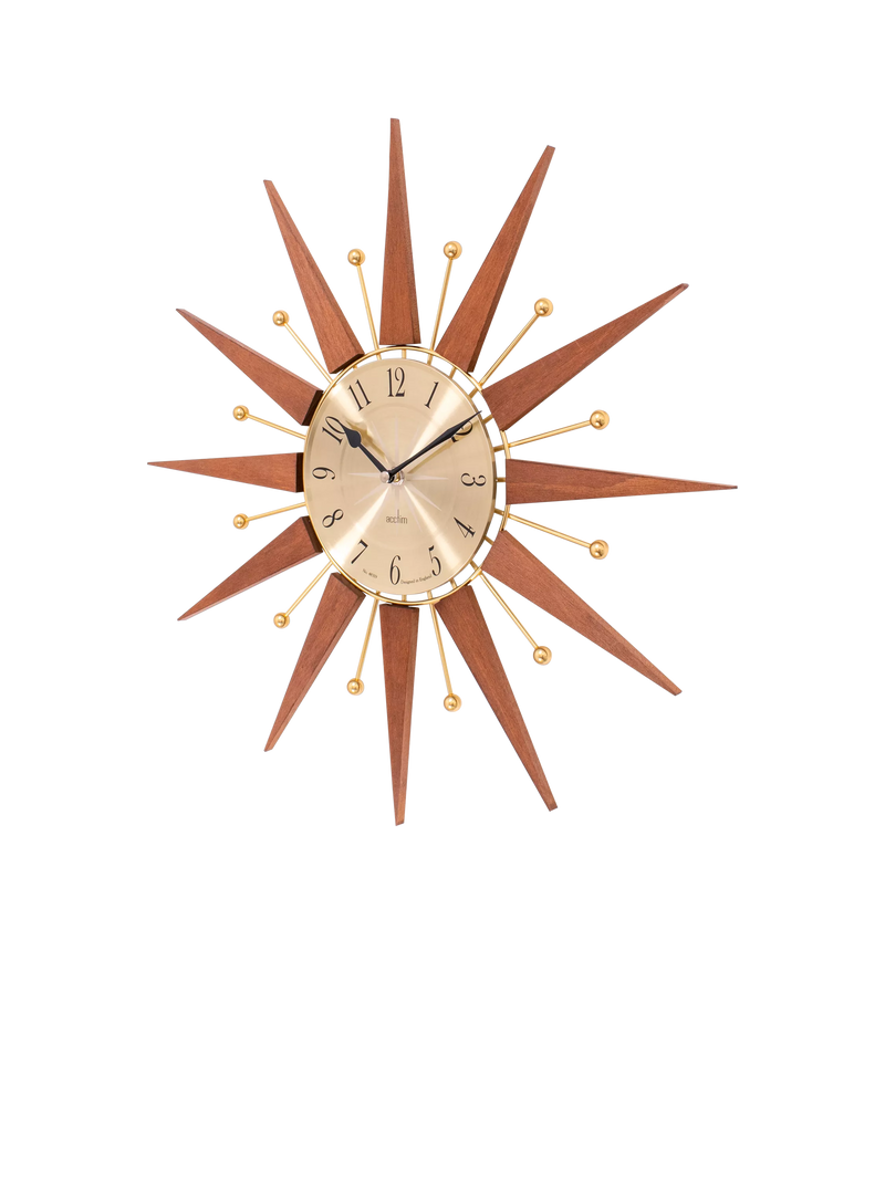 Acctim wall clock Woolcot natural 49cm - British product
