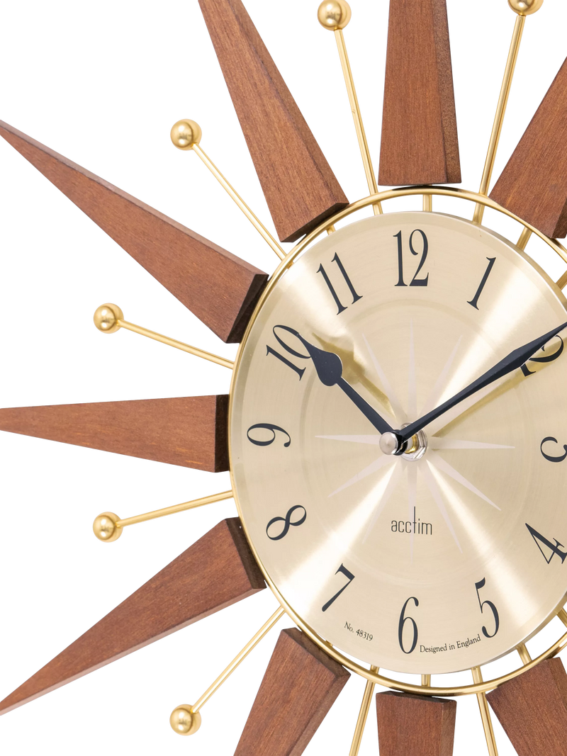 Acctim wall clock Woolcot natural 49cm - British product
