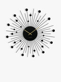 Acctim sunburst-style metal analogue quartz wall clock 50cm - British product