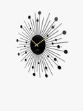 Acctim sunburst-style metal analogue quartz wall clock 50cm - British product
