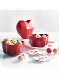 Le Creuset heart ramekins set of 2, red, imported from the UK