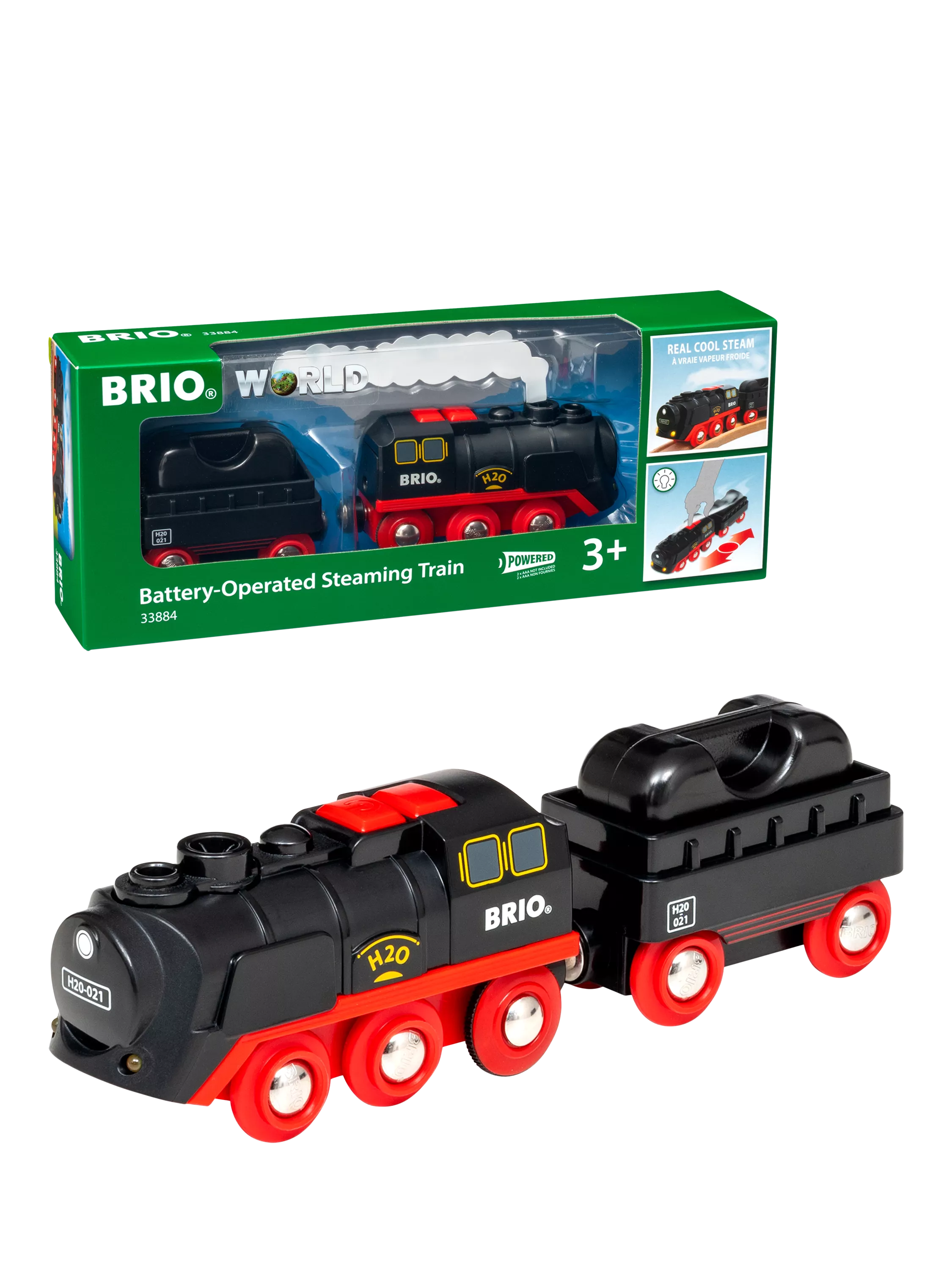 BRIO battery-operated steaming train toy (British brand)
