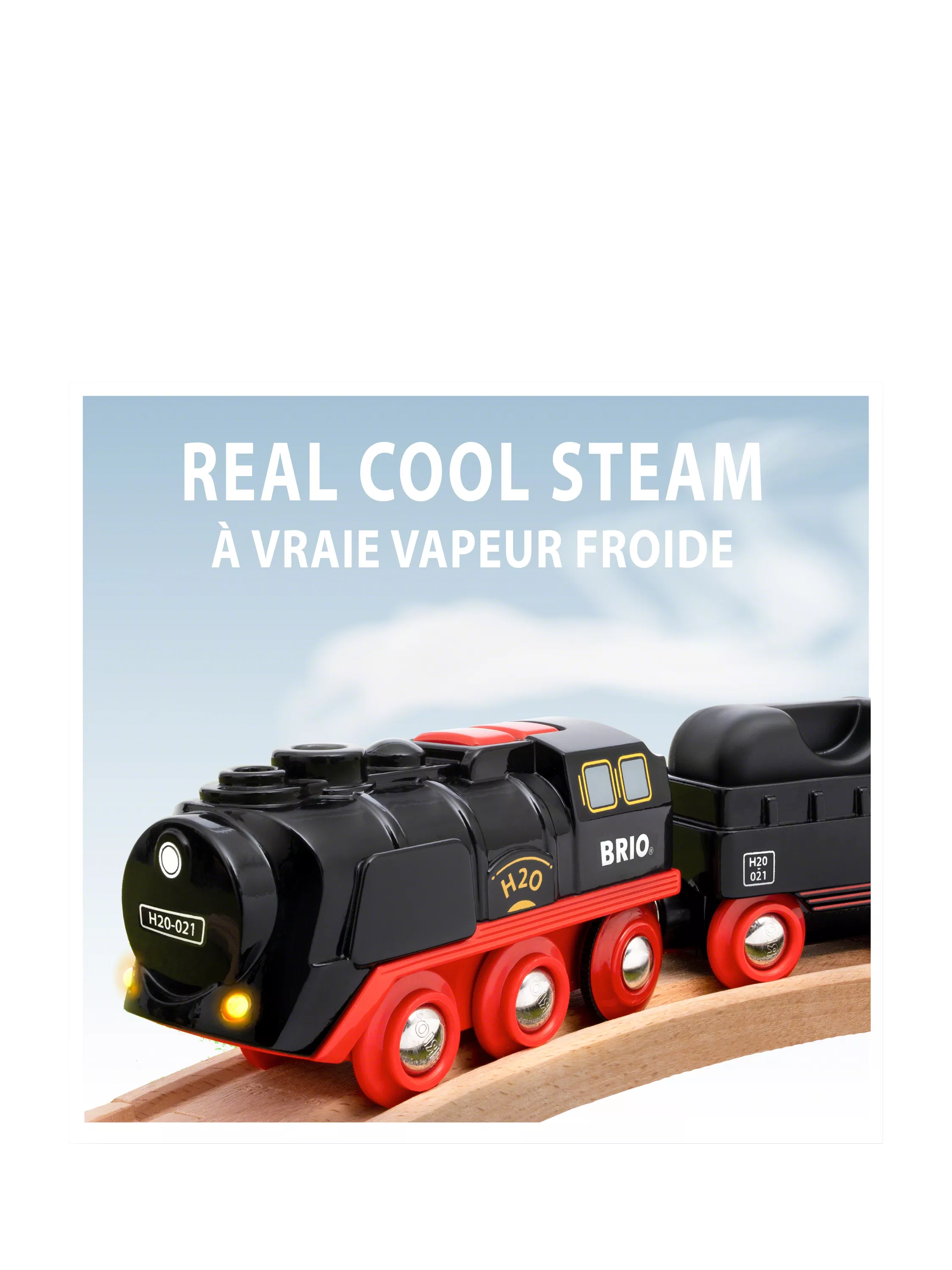 BRIO battery-operated steaming train toy (British brand)