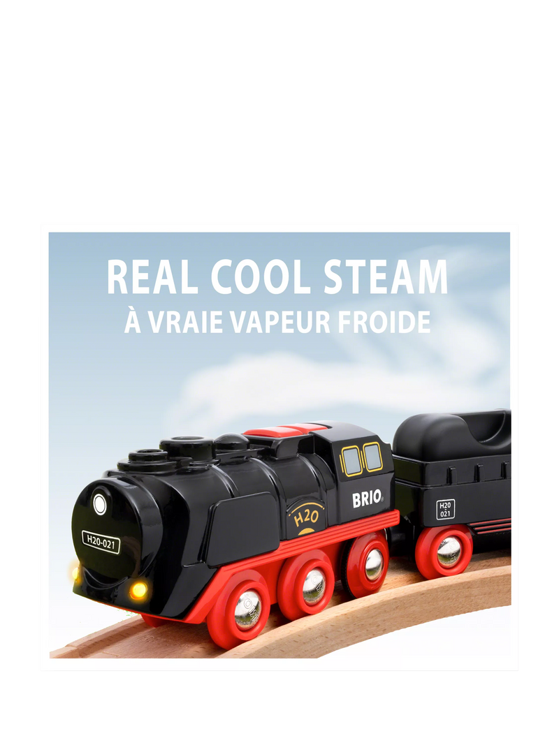 BRIO battery-operated steaming train toy (British brand)