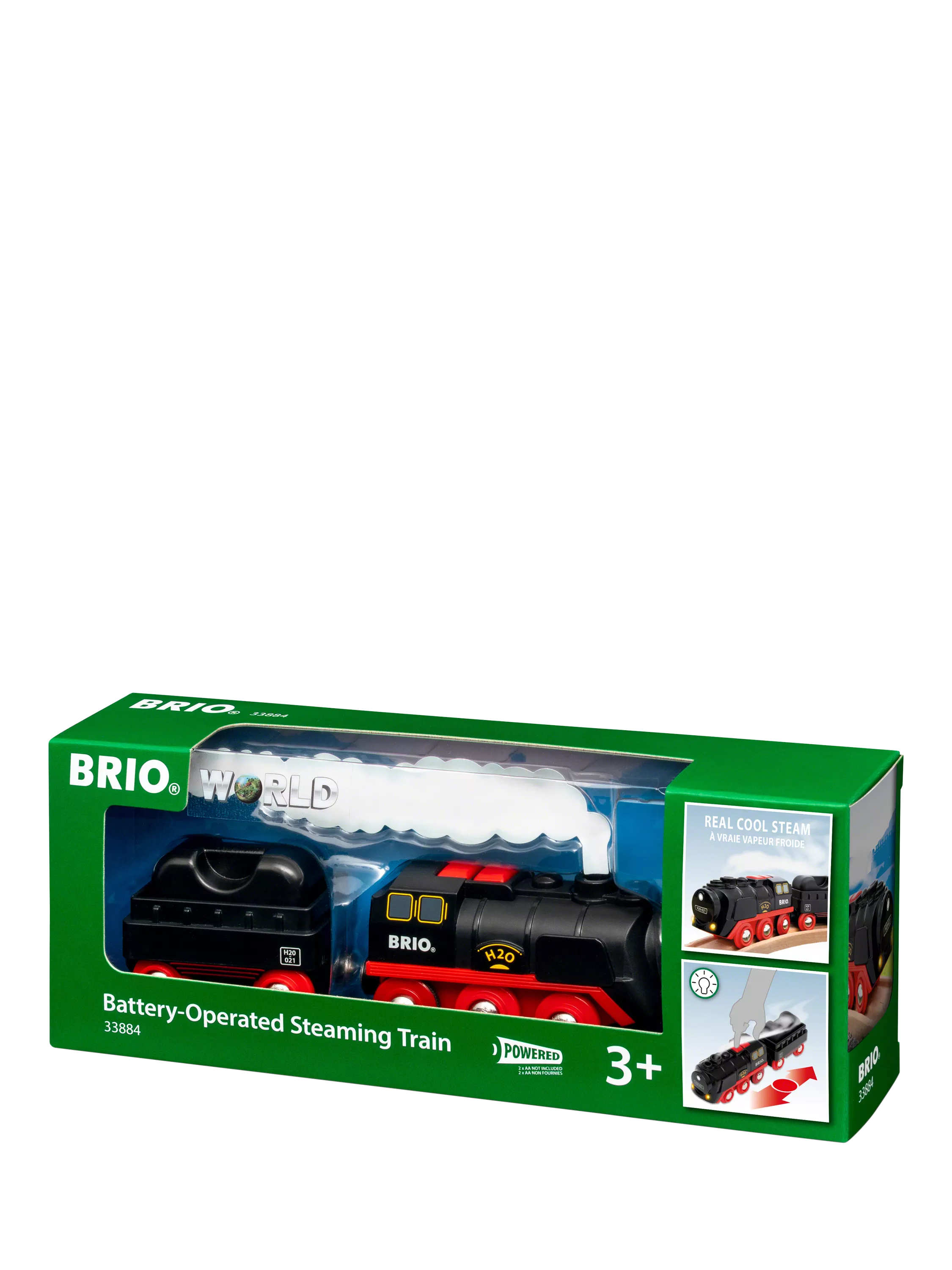 BRIO battery-operated steaming train toy (British brand)